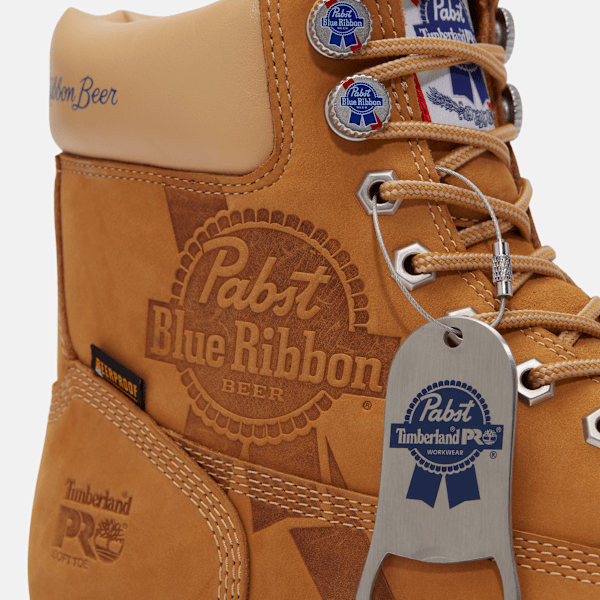 Timberland Pro And Pabst Blue Ribbon Direct Attach 6" Soft Toe Waterproof Work Boot Wheat Nubuck Men'S