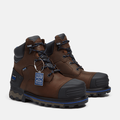 Timberland Pro X Ford Boondock 6" Waterproof Work Boot Brown/Blue Men'S