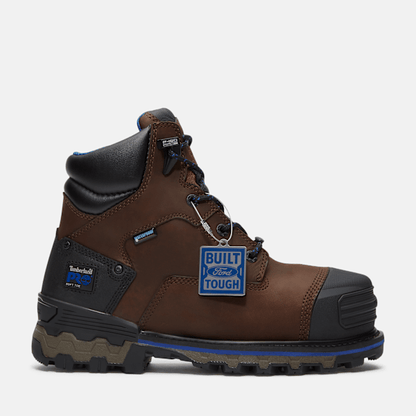 Timberland Pro X Ford Boondock 6" Waterproof Work Boot Brown/Blue Men'S