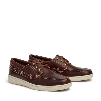 Timberland Portofino Pier Boat Shoe Burgundy Full-Grain Men'S