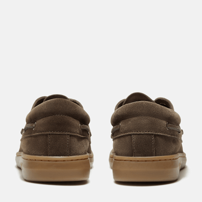 Timberland Portofino Pier Boat Shoe Dark Brown Suede/Beige Men'S