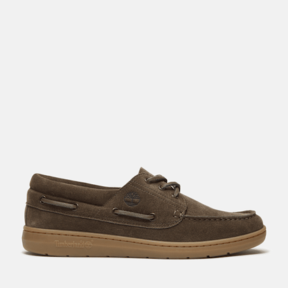 Timberland Portofino Pier Boat Shoe Dark Brown Suede/Beige Men'S
