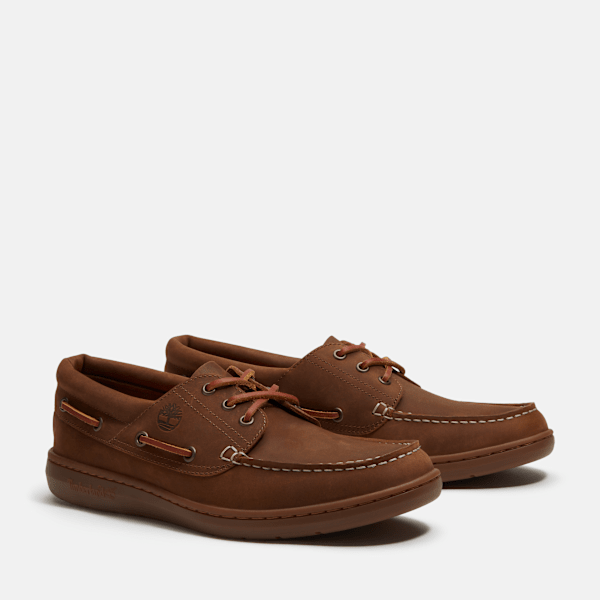 Timberland Portofino Pier Boat Shoe Taupe Full-Grain Men'S