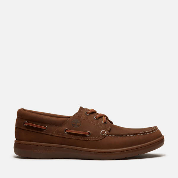 Timberland Portofino Pier Boat Shoe Taupe Full-Grain Men'S