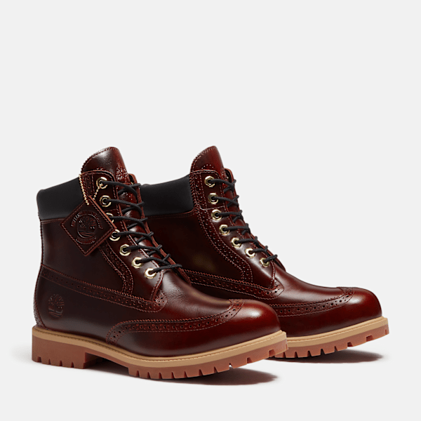 Timberland Premium 6-Inch Waterproof Boot Burgundy Full-Grain Men'S