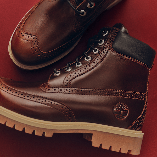Timberland Premium 6-Inch Waterproof Boot Burgundy Full-Grain Men'S