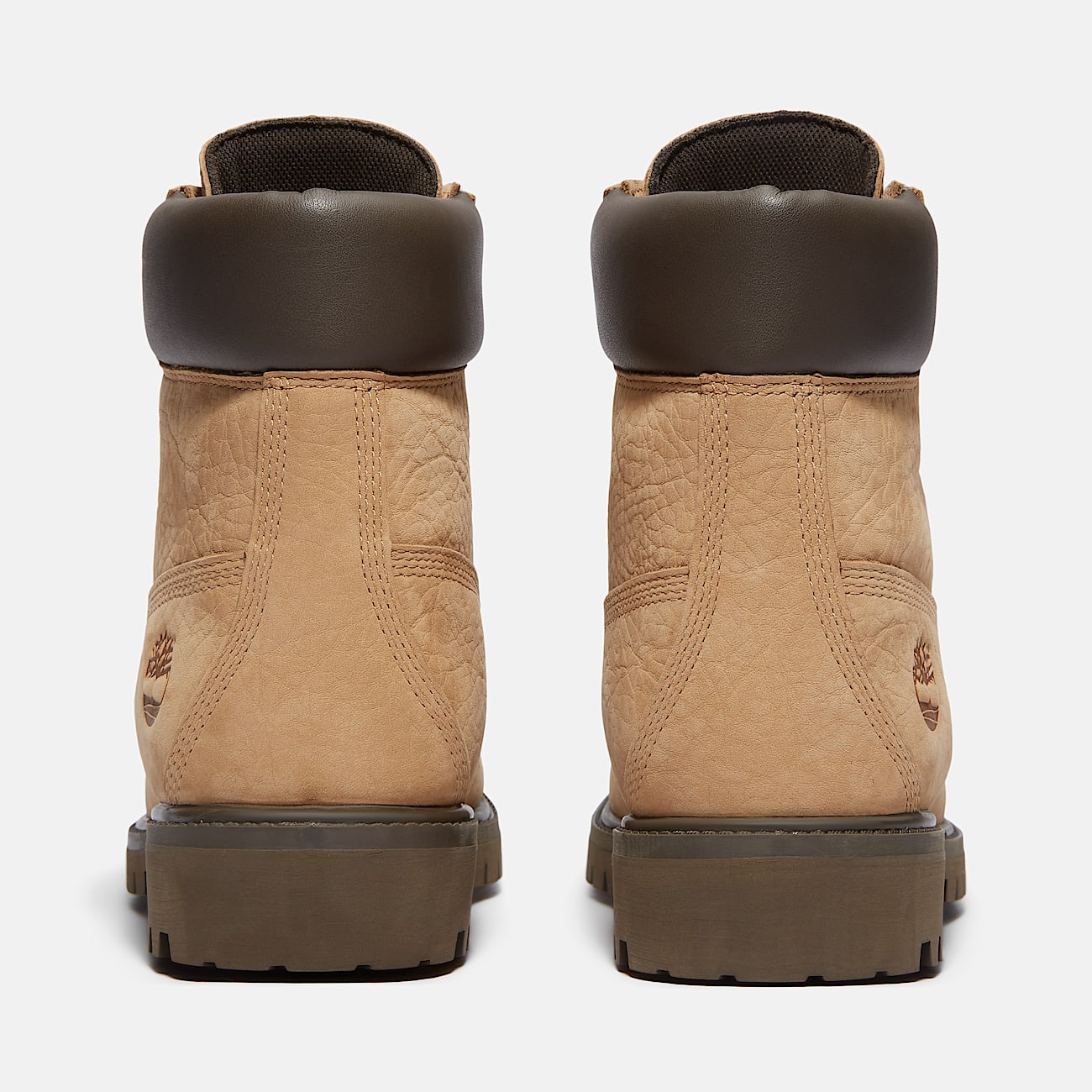 Timberland Men'S Timberland Premium 6-Inch Waterproof Boot Beige Nubuck/Dark Brown