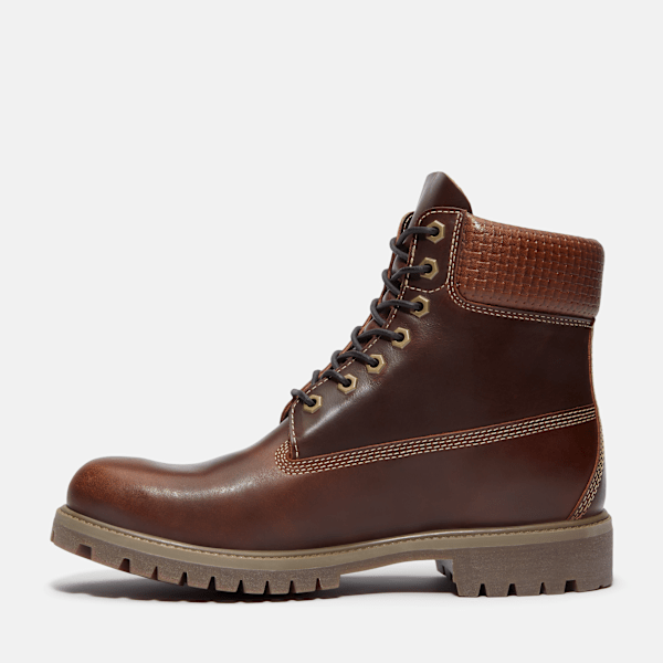 Timberland Premium 6-Inch Waterproof Boot Brown Full-Grain/Black Men'S
