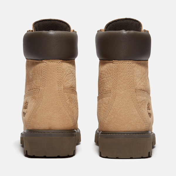 Timberland Premium 6-Inch Waterproof Boot Beige Nubuck/Dark Brown Men'S