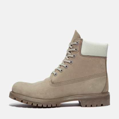 Timberland Premium 6-Inch Waterproof Boot Grey Nubuck/Light Green Men'S
