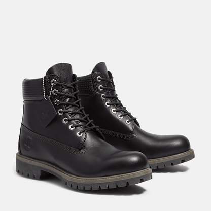 Timberland Premium 6-Inch Waterproof Boot Black Full-Grain/Dark Brown Men'S