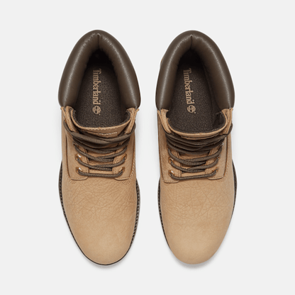 Timberland Premium 6-Inch Waterproof Boot Beige Nubuck/Dark Brown Men'S
