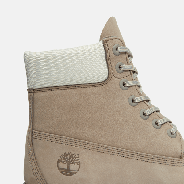 Timberland Premium 6-Inch Waterproof Boot Grey Nubuck/Light Green Men'S