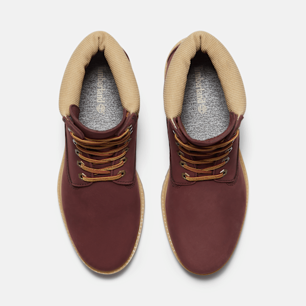 Timberland Premium 6-Inch Waterproof Boot Burgundy Nubuck Men'S