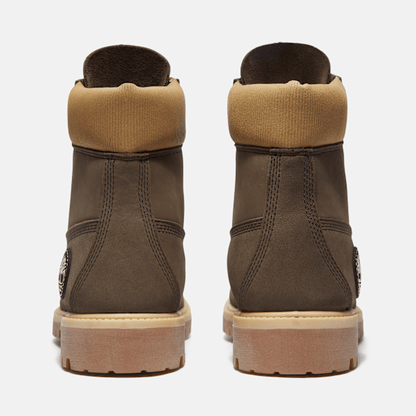 Timberland Premium 6-Inch Waterproof Boot Dark Brown Nubuck/Olive Men'S