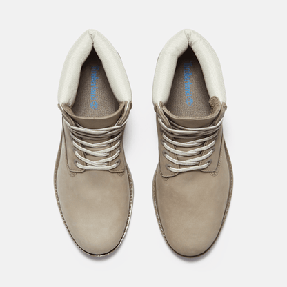 Timberland Premium 6-Inch Waterproof Boot Grey Nubuck/Light Green Men'S