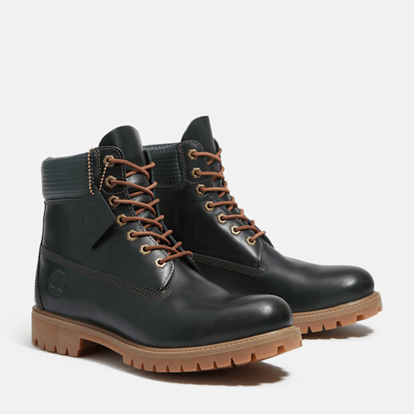 Timberland Premium 6-Inch Waterproof Boot Dark Green Full-Grain Men'S