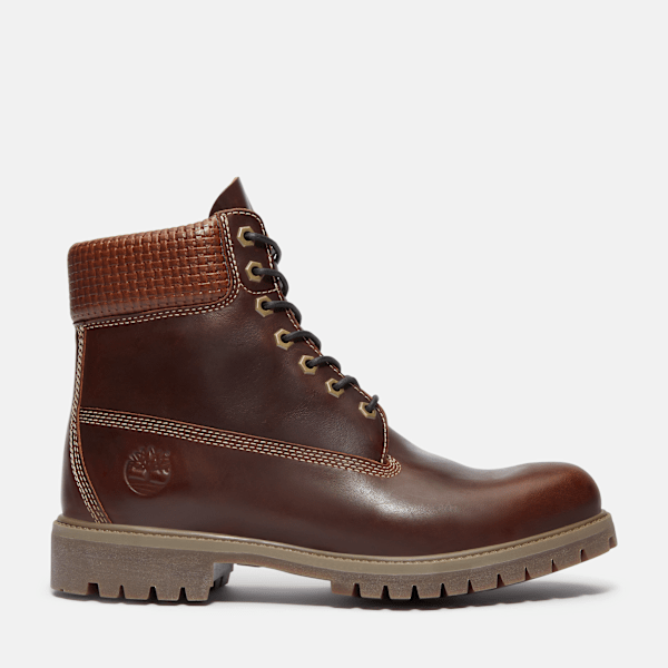 Timberland Premium 6-Inch Waterproof Boot Brown Full-Grain/Black Men'S