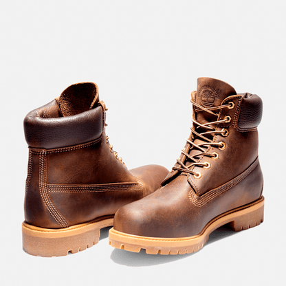 Timberland Premium 6-Inch Waterproof Heritage Boot Medium Brown Full-Grain Men'S