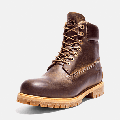 Timberland Premium 6-Inch Waterproof Heritage Boot Medium Brown Full-Grain Men'S