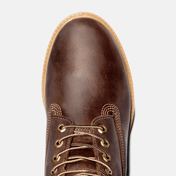 Timberland Premium 6-Inch Waterproof Heritage Boot Medium Brown Full-Grain Men'S