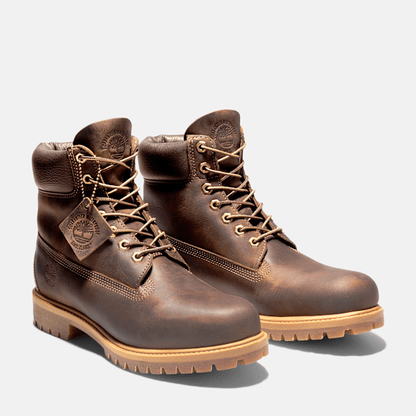 Timberland Premium 6-Inch Waterproof Heritage Boot Medium Brown Full-Grain Men'S