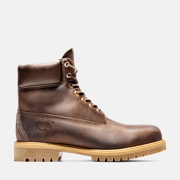 Timberland Premium 6-Inch Waterproof Heritage Boot Medium Brown Full-Grain Men'S