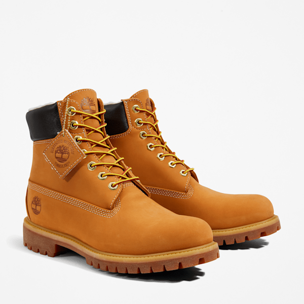 Timberland Premium 6-Inch Waterproof Warm-Lined Boot Wheat Men'S
