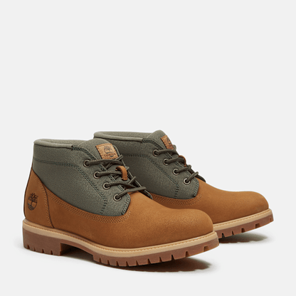 Timberland Premium Chukka Boot Brown Nubuck/Dark Green Men'S