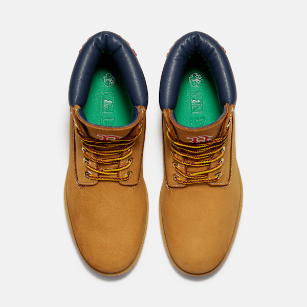 Timberland X New Era Red Sox 6-Inch Waterproof Boot Wheat Red Sox Men'S