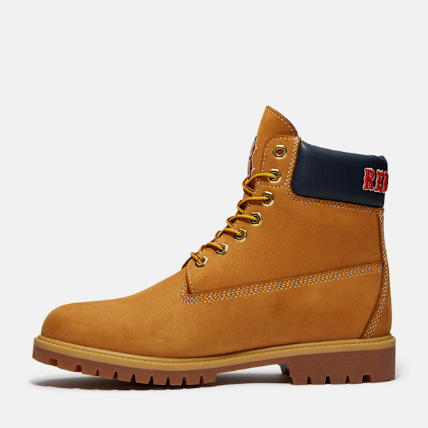 Timberland X New Era Red Sox 6-Inch Waterproof Boot Wheat Red Sox Men'S