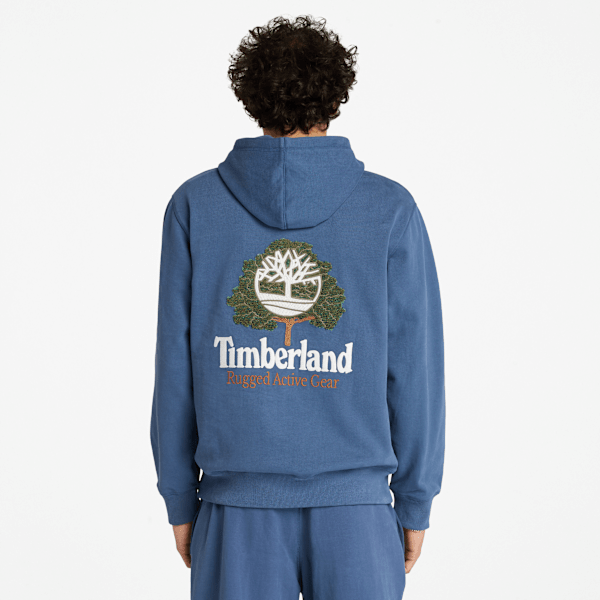 Timberland Tree Logo Patch Hoodie Dark Blue Men'S