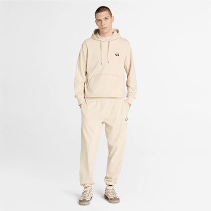 Timberland Tree Logo Patch Hoodie Light Beige Men'S