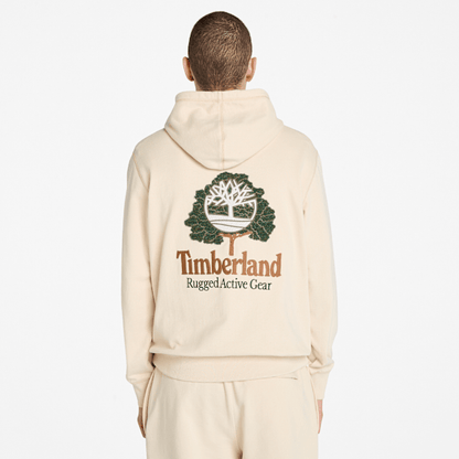 Timberland Tree Logo Patch Hoodie Light Beige Men'S