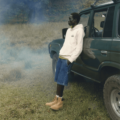 Timberland Tree Logo Patch Hoodie Light Beige Men'S