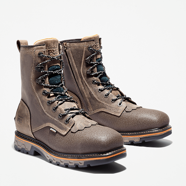 Timberland True Grit 8" Composite Toe Waterproof Work Boot Turkish Coffee Brown Men'S