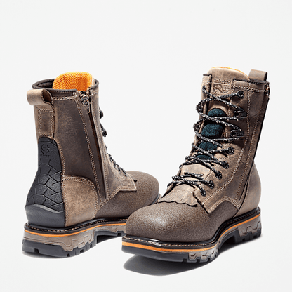 Timberland True Grit 8" Composite Toe Waterproof Work Boot Turkish Coffee Brown Men'S