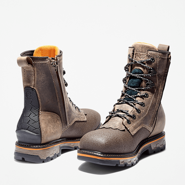Timberland True Grit 8" Composite Toe Waterproof Work Boot Turkish Coffee Brown Men'S