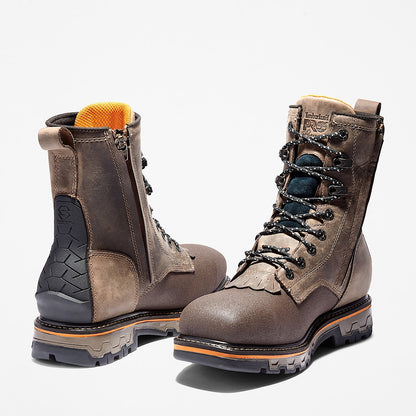 Timberland Men'S True Grit 8" Composite Toe Waterproof Work Boot Turkish Coffee Brown