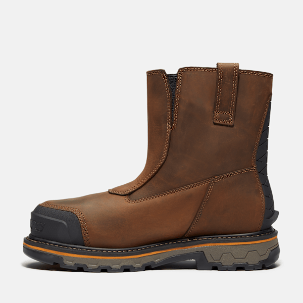 Timberland True Grit Chelsea Soft Toe Waterproof Work Boot Medium Brown Full-Grain Men'S