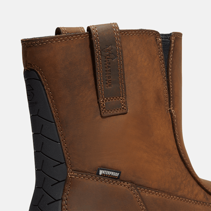 Timberland True Grit Chelsea Soft Toe Waterproof Work Boot Medium Brown Full-Grain Men'S