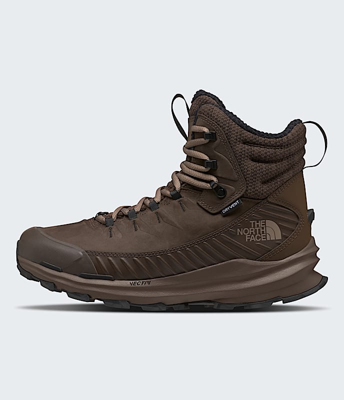 The North Face Mens Vectiv Fastpack Insulated Waterproof Shoes Demitasse Brown