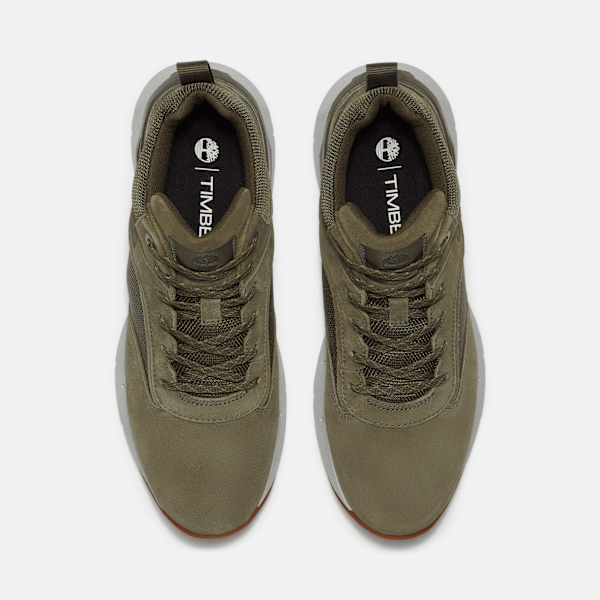 Timberland Voyager Park Mid Lace-Up Sneaker Dark Green Suede Men'S