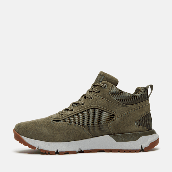 Timberland Voyager Park Mid Lace-Up Sneaker Dark Green Suede Men'S