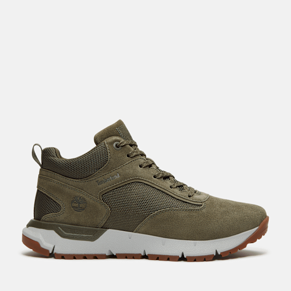 Timberland Voyager Park Mid Lace-Up Sneaker Dark Green Suede Men'S