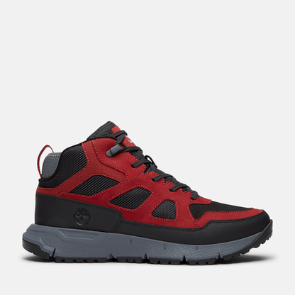 Timberland Voyager Valley Sneaker Black Nubuck/Red Men'S
