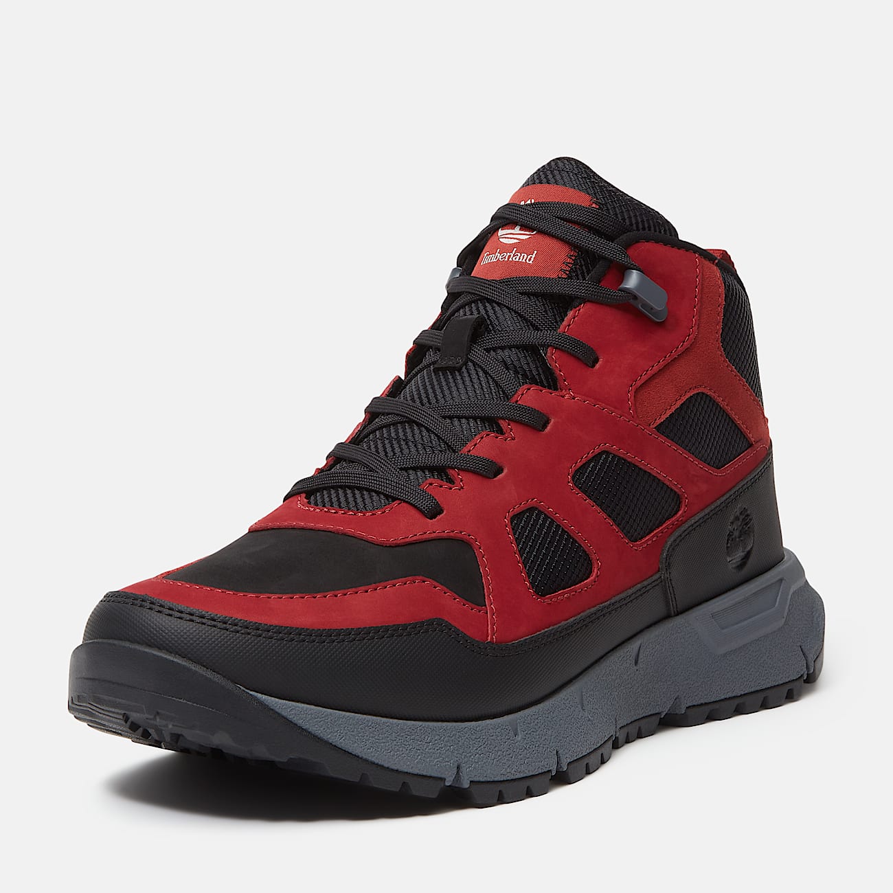 Timberland Men'S Voyager Valley Sneaker Black Nubuck/Red