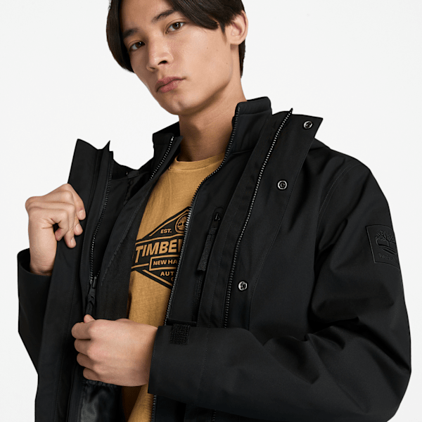 Timberland Water-Resistant 3-In-1 Hooded Jacket Black Men'S
