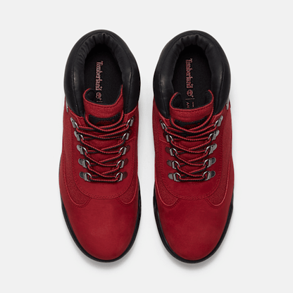 Timberland Waterproof Field Boot Dark Red Nubuck Men'S