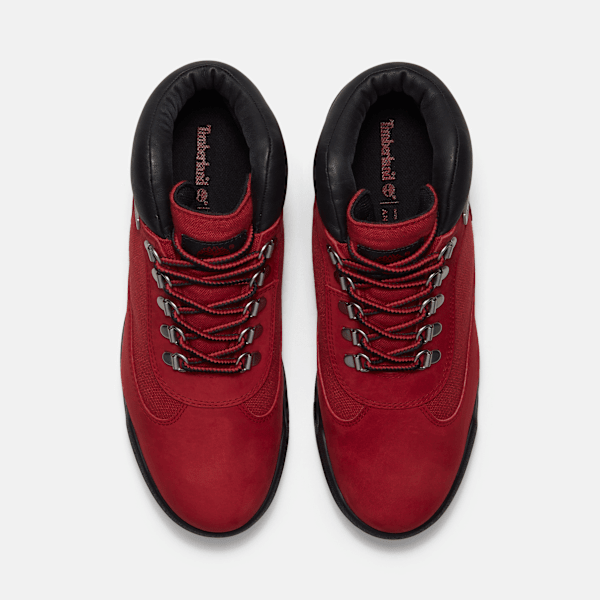 Timberland Waterproof Field Boot Dark Red Nubuck Men'S